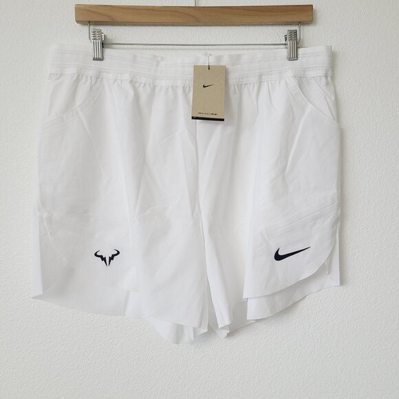 Nike Court Dri-Fit ADV Rafa Nadal 7" Tennis Shorts DV2881-100 Size XXL White - Picture 1 of 6